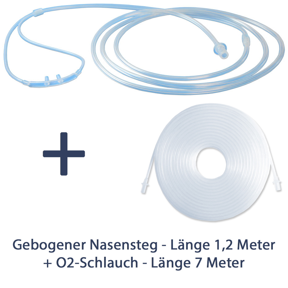 Set Everest 1200 CP (gebogener Nasensteg) + o2 Schlauch 7 + kleiner Steckadapter