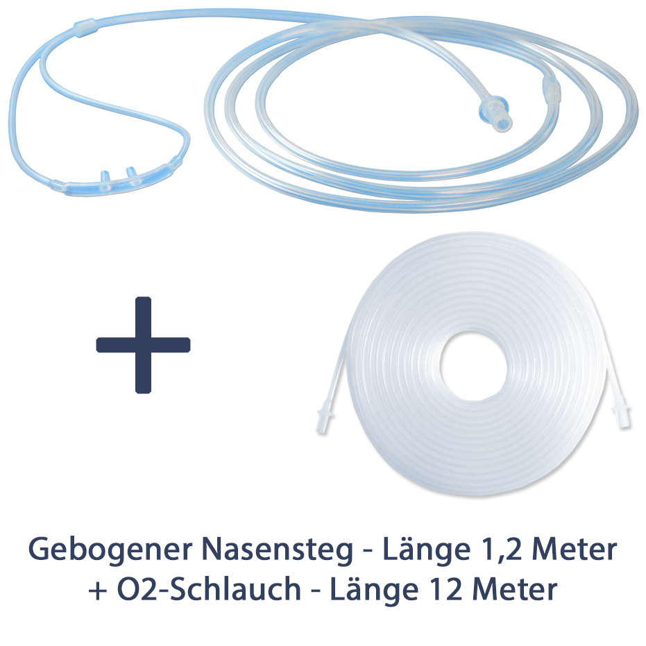 Set Everest 1200 CP (gebogener Nasensteg) + o2 Schlauch 12 Meter + kleiner Steckadapter